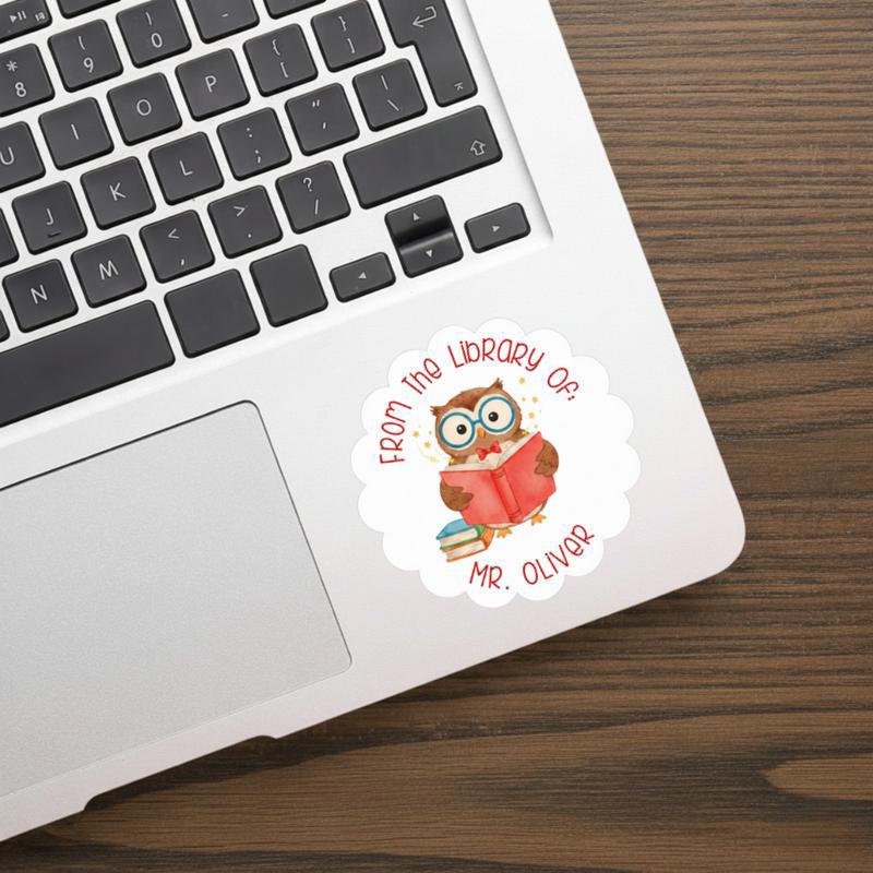 From The Library Of - Custom Teacher Sticker