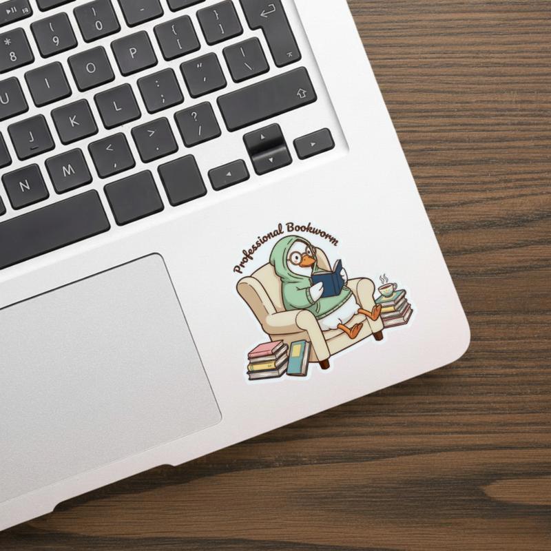 Introvert Bookworm Duck - Cute Reader Lifestyle Sticker