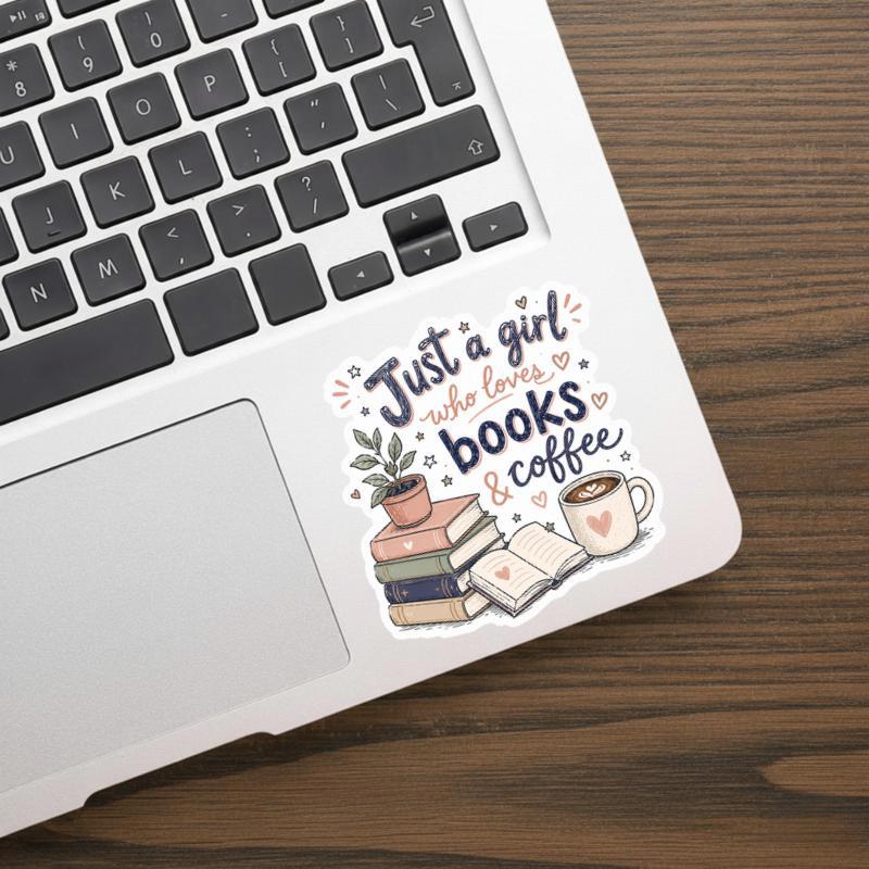Just A Girl Who Loves Books And Coffee Sticker
