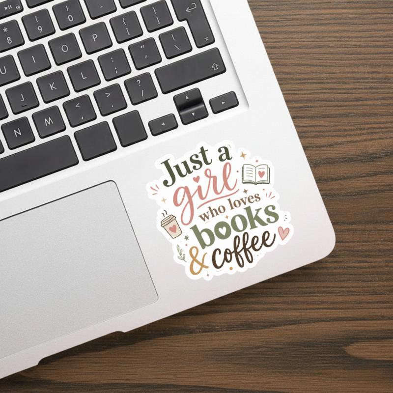 Just A Girl Who Loves Books & Coffee - Cute Reader Sticker