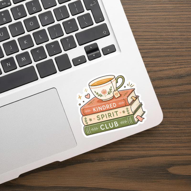 Kindred Spirit Book Club - Tea Book Lover Sticker