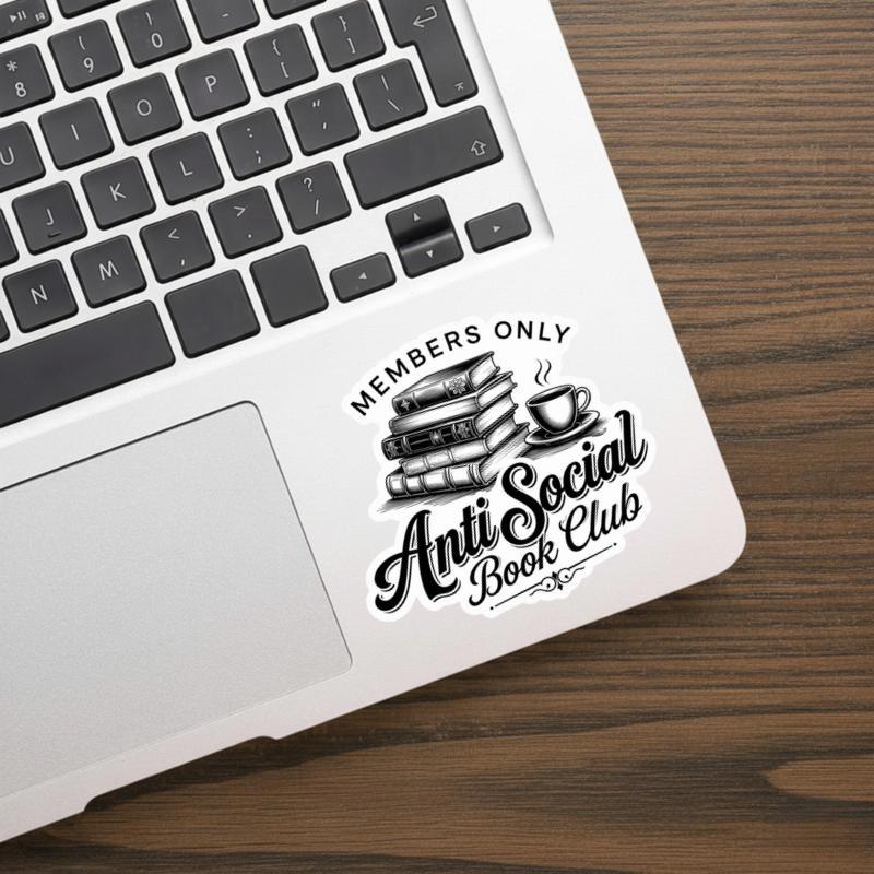 Members Only Anti Social Book Club - Introvert Reader Sticker