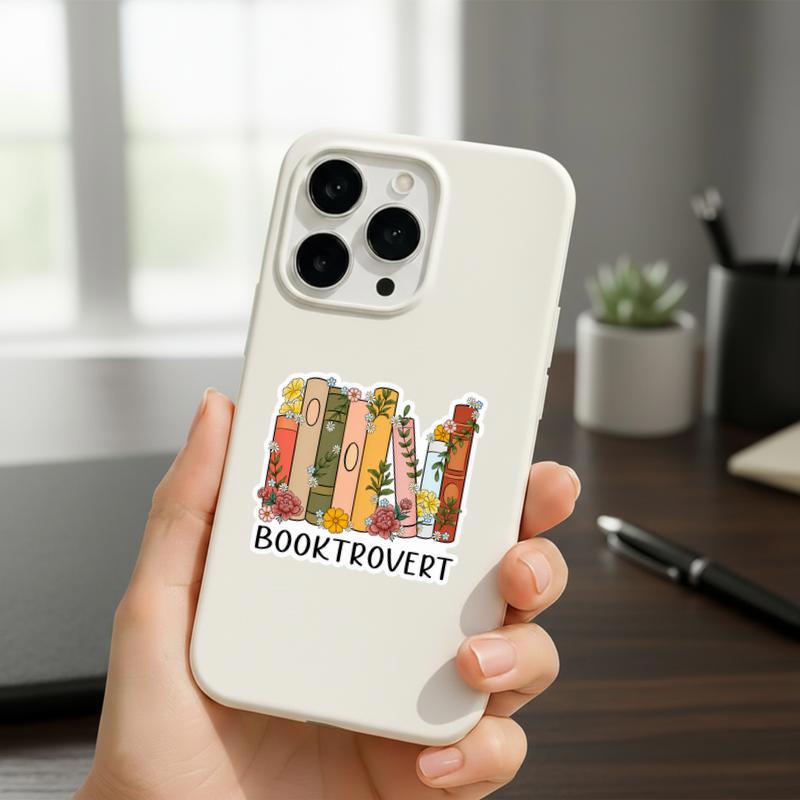 Booktrovert - Floral Book Lover Introvert Aesthetic Sticker