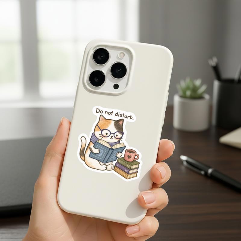 Do Not Disturb - Cute Cat Reading Sticker