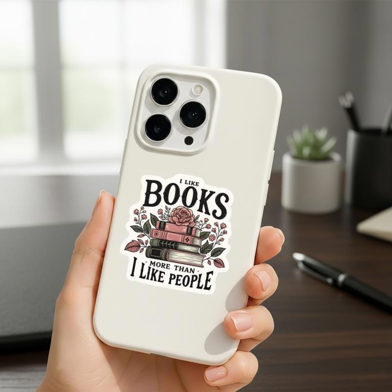 I Like Books More Than I Like People - Introvert Reader Sticker