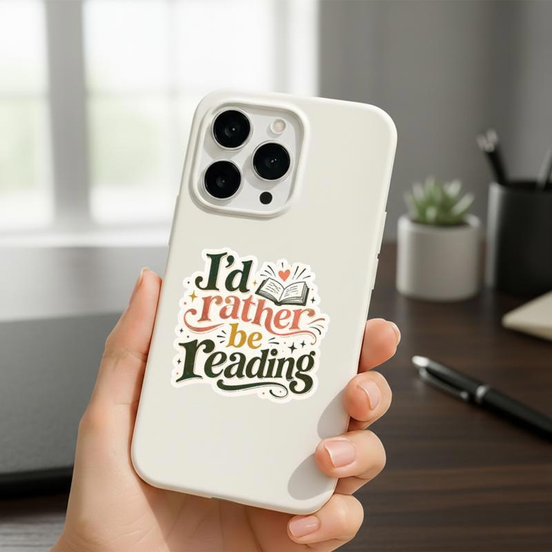 I’d Rather Be Reading - Vintage Typography Sticker