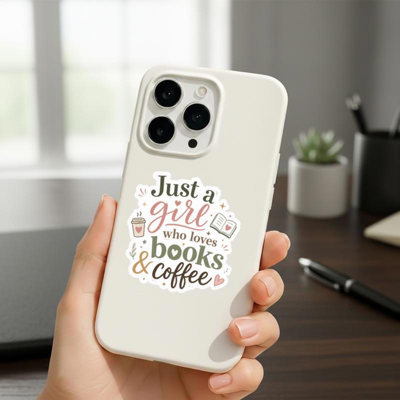 Just A Girl Who Loves Books & Coffee - Cute Reader Sticker