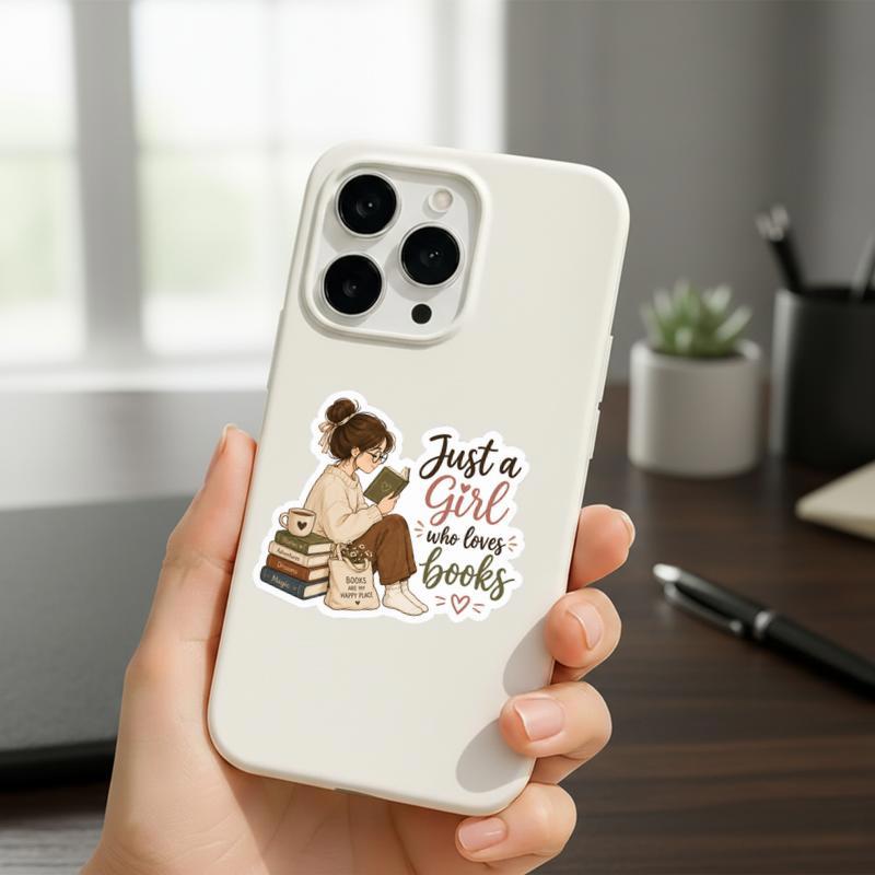 Just A Girl Who Loves Books - Cozy Reader Art Sticker