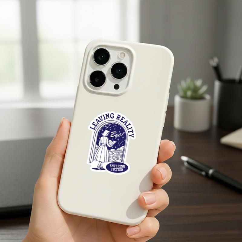 Leaving Reality Bye - Entering Fiction Reader Aesthetic Sticker