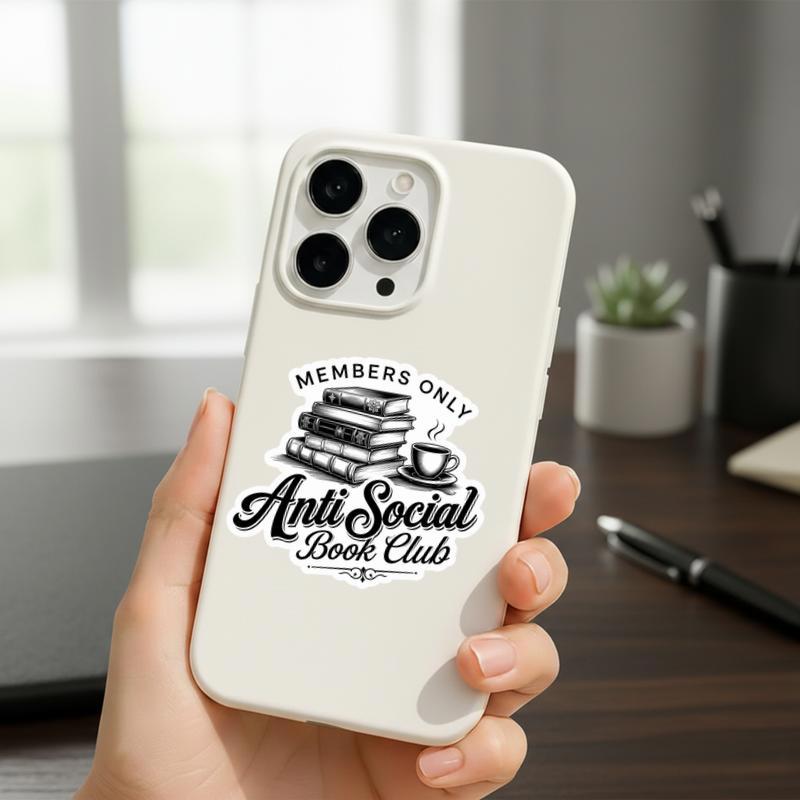 Members Only Anti Social Book Club - Introvert Reader Sticker