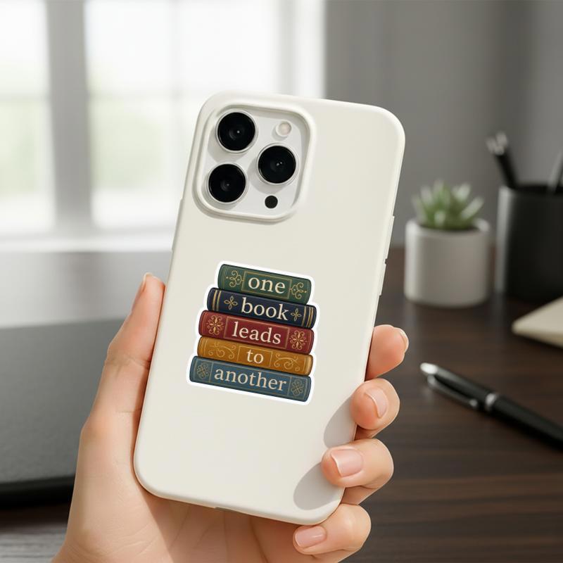 One Book Leads To Another Sticker - Classic Library Lover Gift