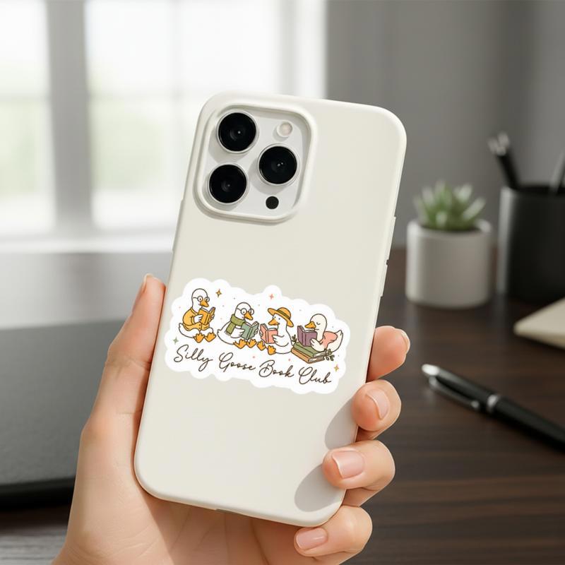 Silly Goose Book Club - Cute Reading Goose Sticker