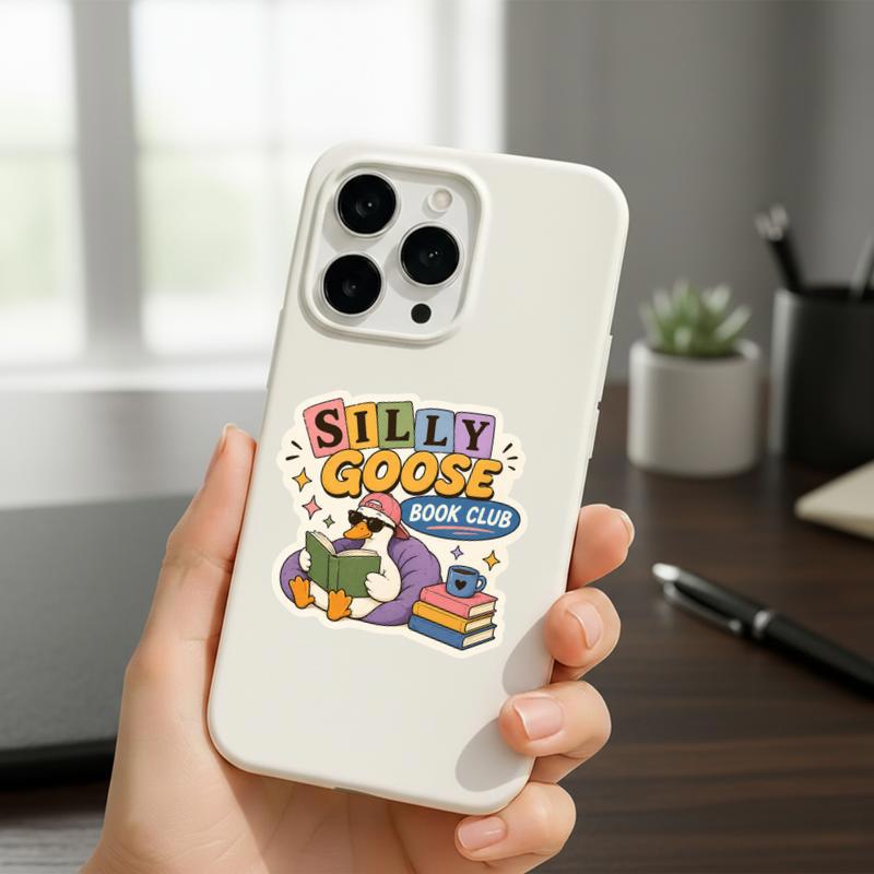 Silly Goose Book Club - Funny Retro Book Sticker Silly Goose Book Club - Funny Retro Book Sticker