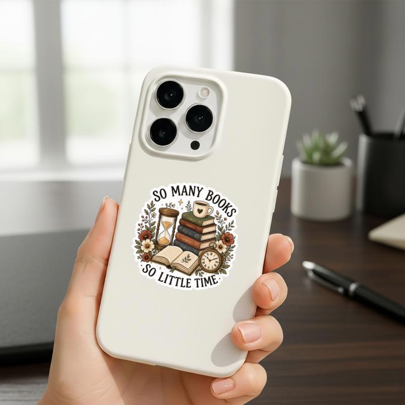 So Many Books So Little Time Sticker - Cozy Reader Life Vibes