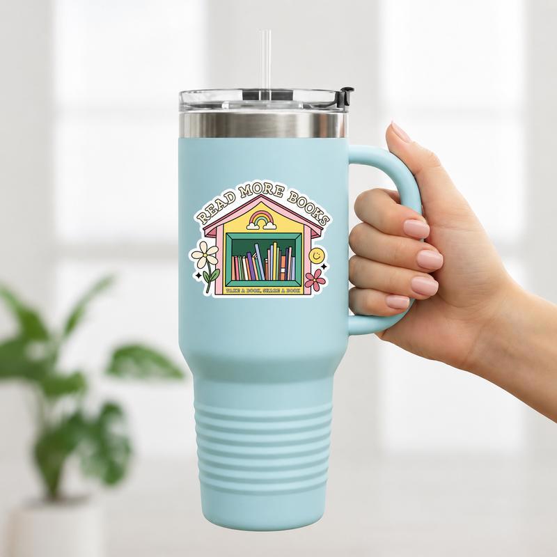Little Free Library Sticker - Read More Books Share More Stories