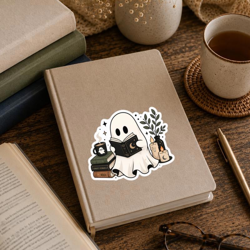 Cozy Ghost Stories - Midnight Reader Aesthetic Sticker Cozy Ghost Stories - Midnight Reader Aesthetic Sticker