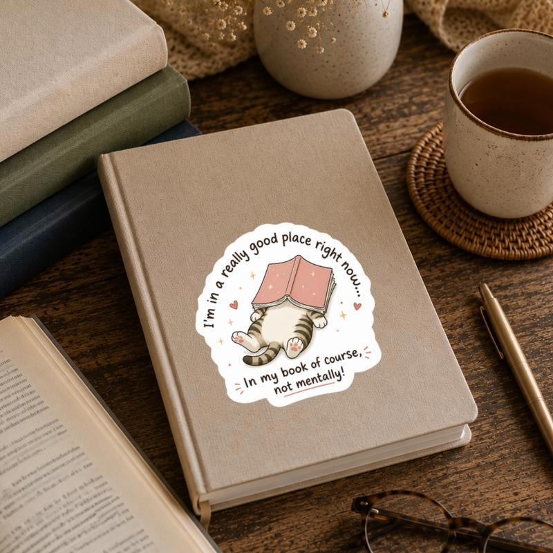 I’m In A Really Good Place Right Now - Introvert Bookworm Humor Sticker