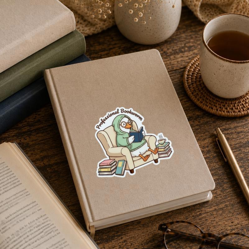 Introvert Bookworm Duck - Cute Reader Lifestyle Sticker
