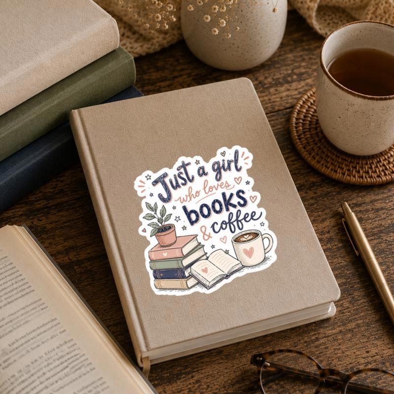 Just A Girl Who Loves Books And Coffee Sticker