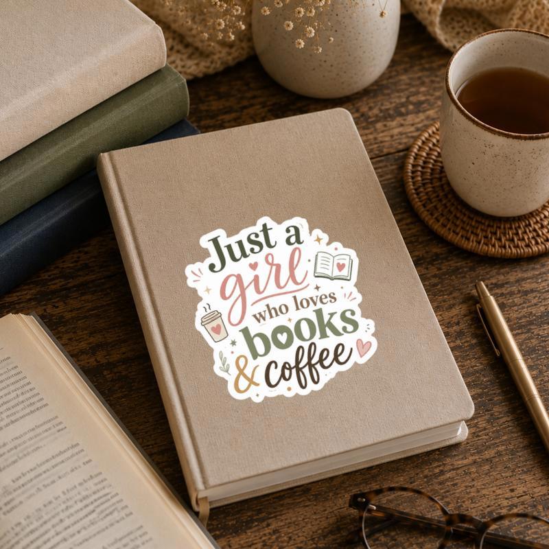 Just A Girl Who Loves Books & Coffee - Cute Reader Sticker