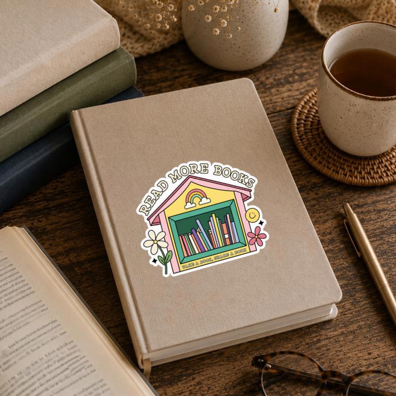 Little Free Library Sticker - Read More Books Share More Stories