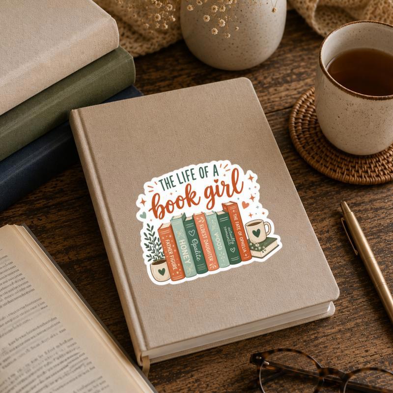 The Life Of A Book Girl - Cute Reading Aesthetic Design Sticker