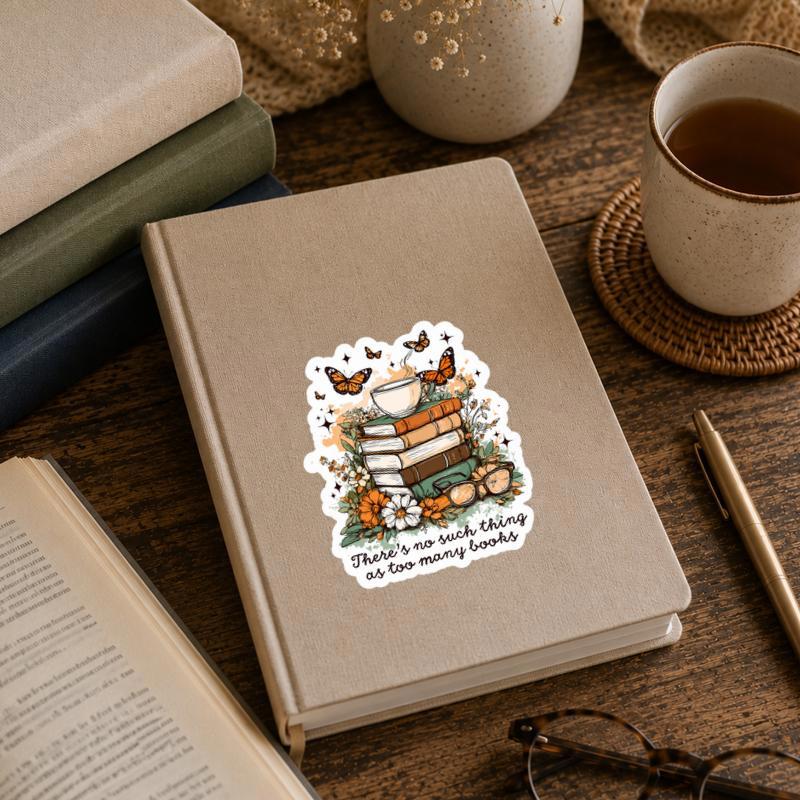 There’s No Such Thing As Too Many Books - Reader Quote Sticker