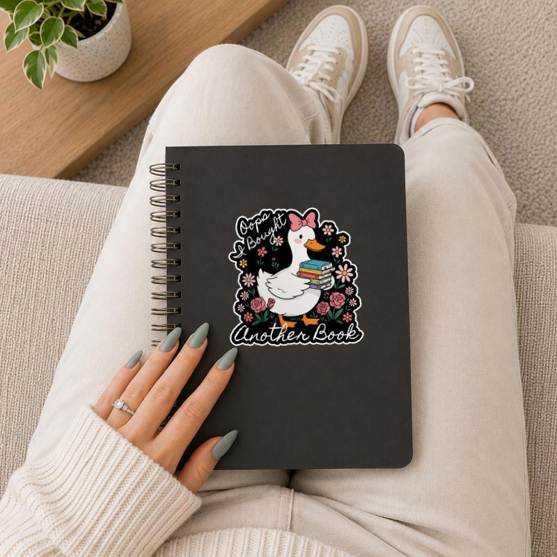 Oops I Bought Another Book - Cute Goose Bookish Sticker