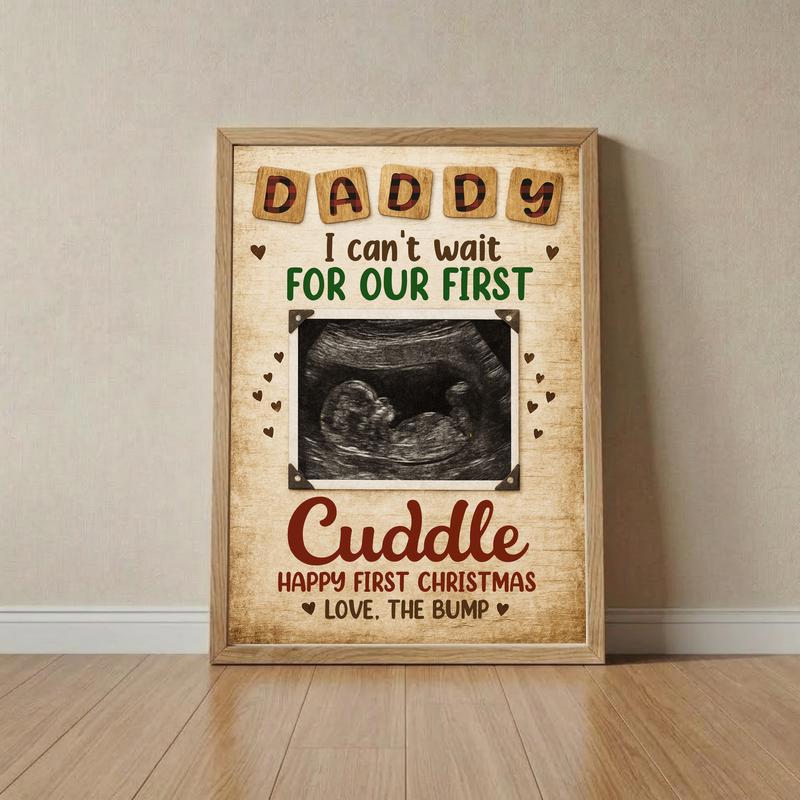 From the Bump - A Rustic Ultrasound Photo Canvas for New Dads - Father's Day Fun