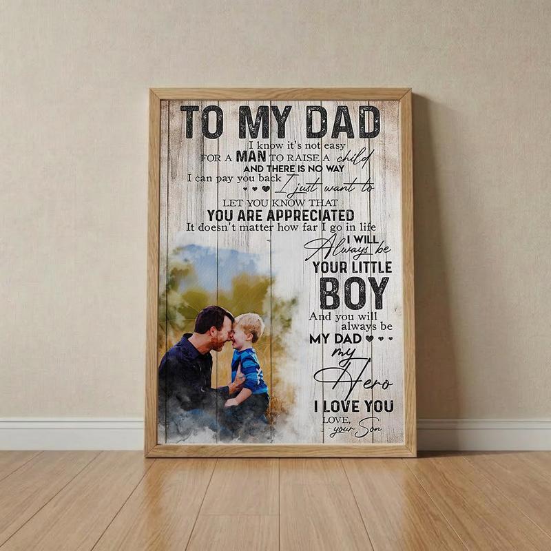 Always Your Little Boy - Custom Son to Dad Sentimental Canvas - Father's Day Fun