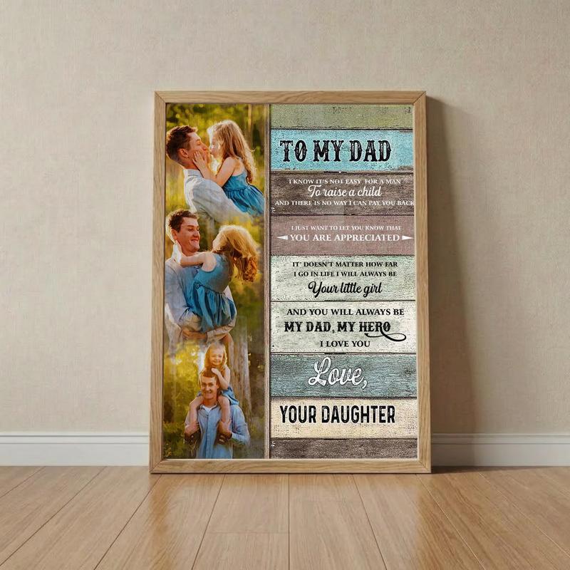 Always My Hero - Personalized Daughter to Dad Tribute Canvas Art - Father's Day Fun