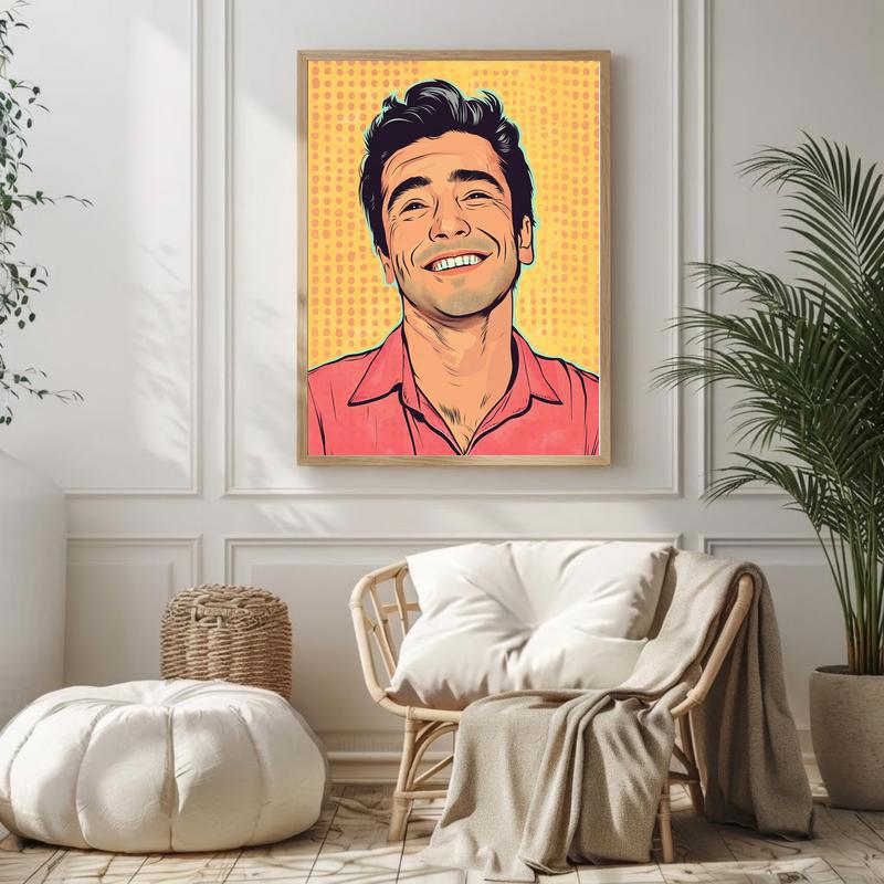 A Bold Custom Portrait for Dad - Vibrant Pop Art Canvas A Bold Custom Portrait for Dad - Vibrant Pop Art Canvas