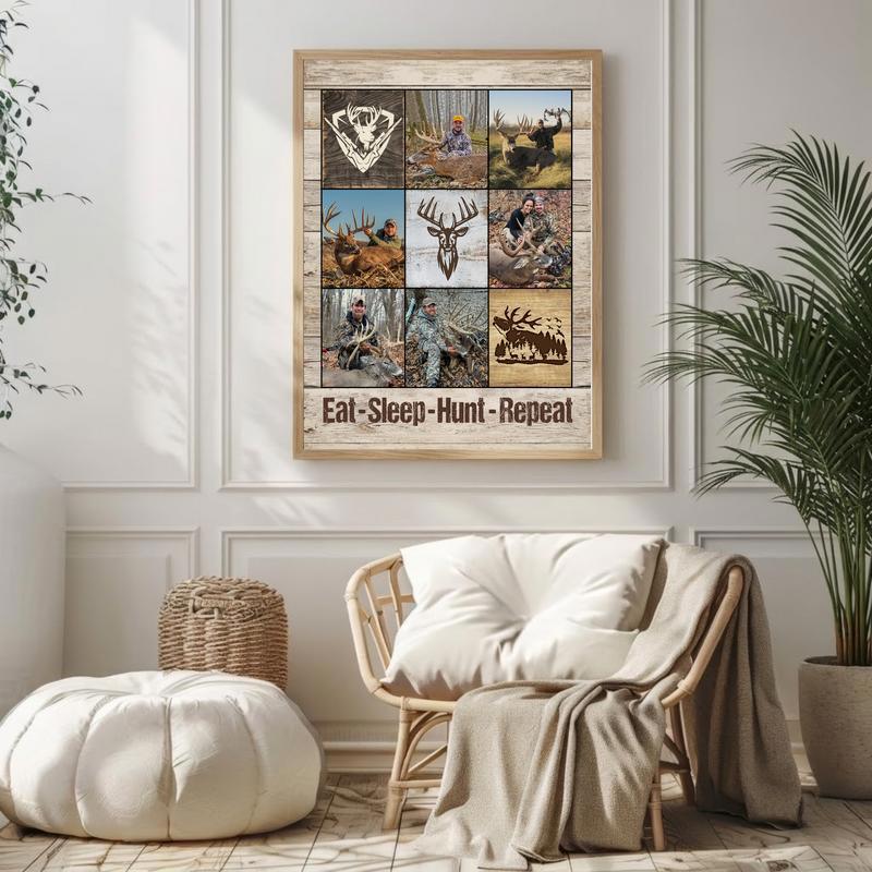 Cherished Hunting Memories - Rustic Custom Photo Collage Canvas