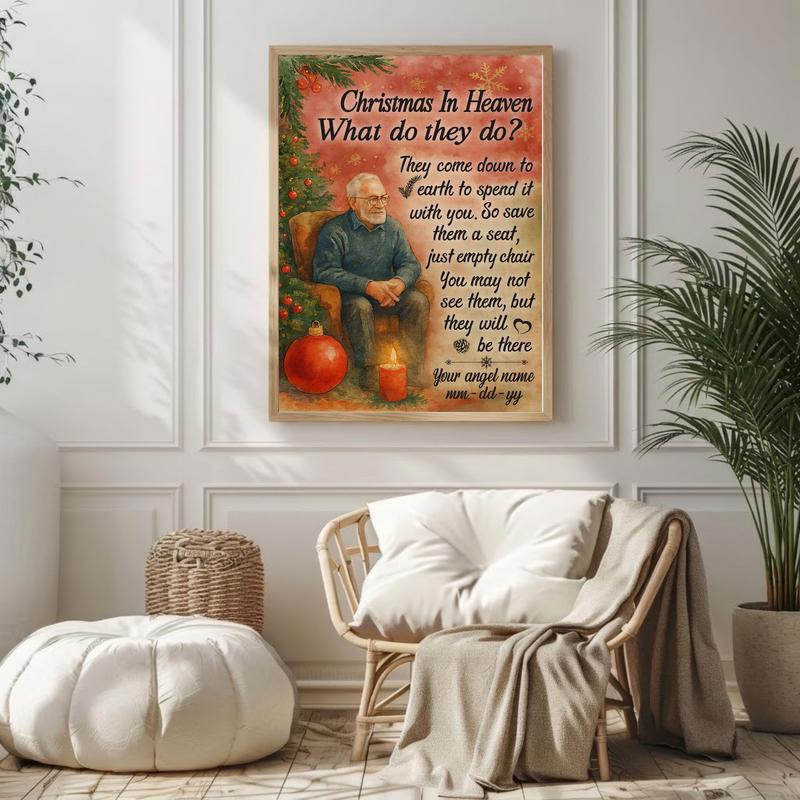 Heavenly Holiday Tribute - Custom Memorial Canvas for Parents