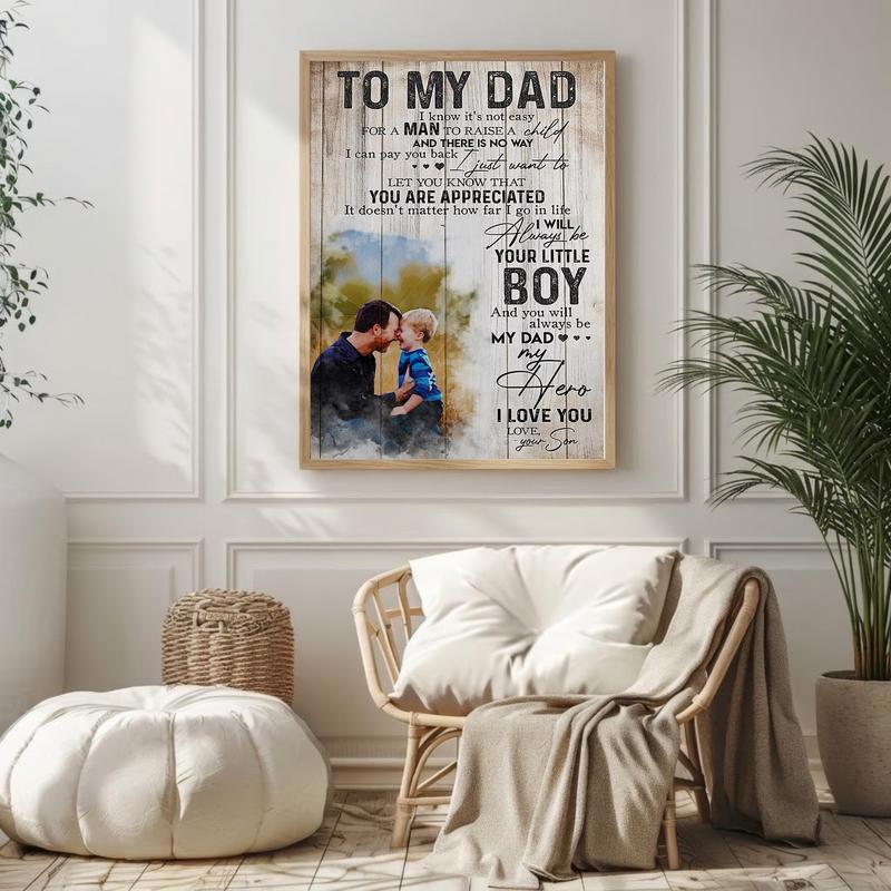 Always Your Little Boy - Custom Son to Dad Sentimental Canvas
