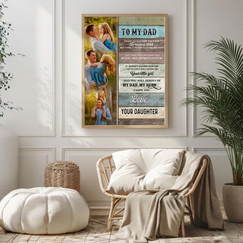 Always My Hero - Personalized Daughter to Dad Tribute Canvas Art Always My Hero - Personalized Daughter to Dad Tribute Canvas Art