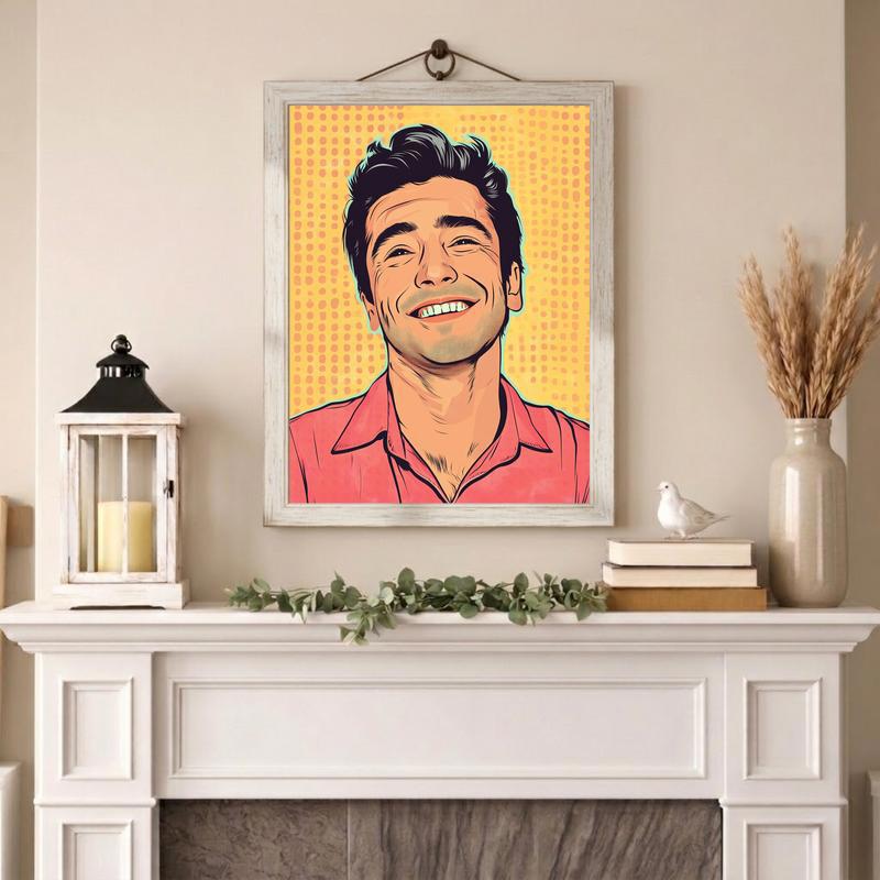 A Bold Custom Portrait for Dad - Vibrant Pop Art Canvas A Bold Custom Portrait for Dad - Vibrant Pop Art Canvas
