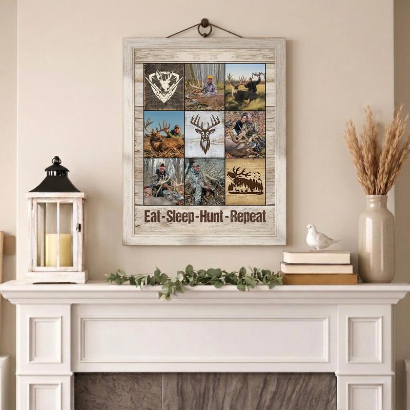 Cherished Hunting Memories - Rustic Custom Photo Collage Canvas