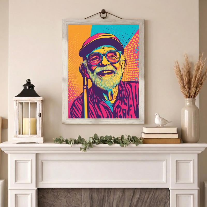 Vibrant Grandpa Pop Art Canvas - Bold & Stylish Custom Wall Decor