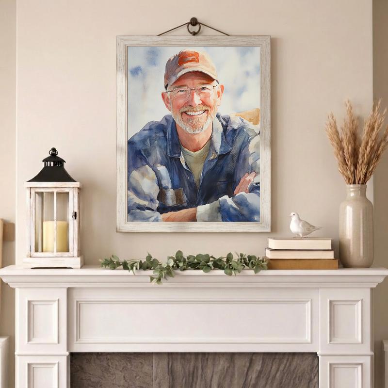 Treasured Grandpa Watercolor Family Tribute Canvas Treasured Grandpa Watercolor Family Tribute Canvas