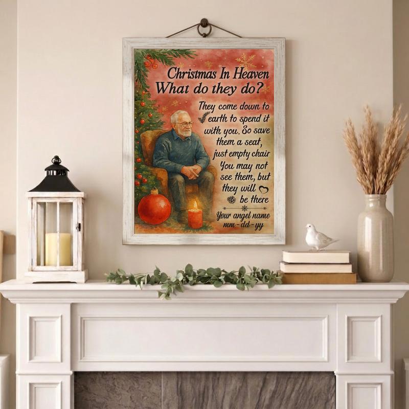 Heavenly Holiday Tribute - Custom Memorial Canvas for Parents