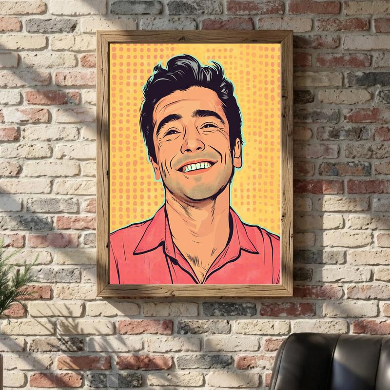 A Bold Custom Portrait for Dad - Vibrant Pop Art Canvas A Bold Custom Portrait for Dad - Vibrant Pop Art Canvas