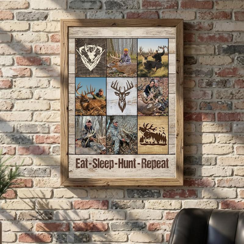 Cherished Hunting Memories - Rustic Custom Photo Collage Canvas