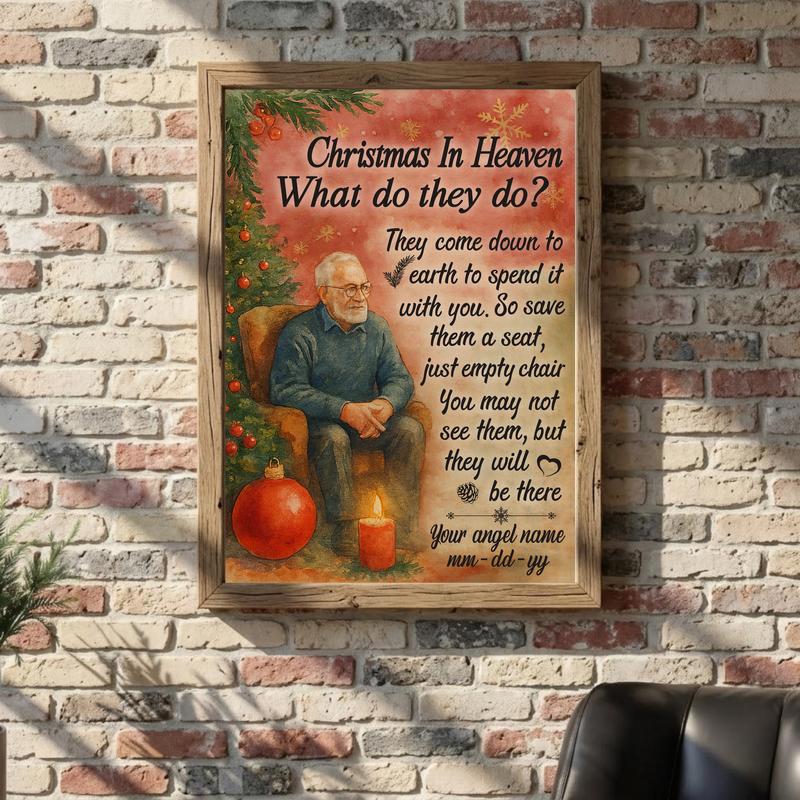 Heavenly Holiday Tribute - Custom Memorial Canvas for Parents