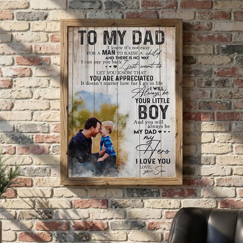 Always Your Little Boy - Custom Son to Dad Sentimental Canvas