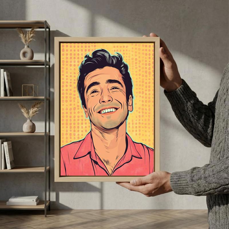 A Bold Custom Portrait for Dad - Vibrant Pop Art Canvas A Bold Custom Portrait for Dad - Vibrant Pop Art Canvas