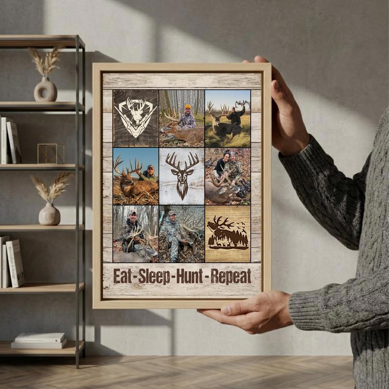 Cherished Hunting Memories - Rustic Custom Photo Collage Canvas