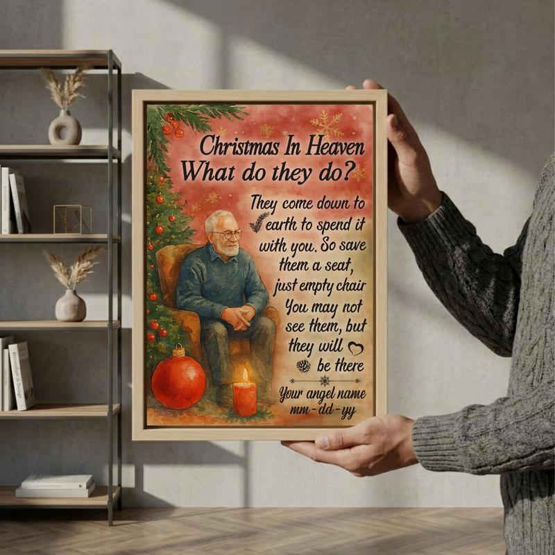 Heavenly Holiday Tribute - Custom Memorial Canvas for Parents