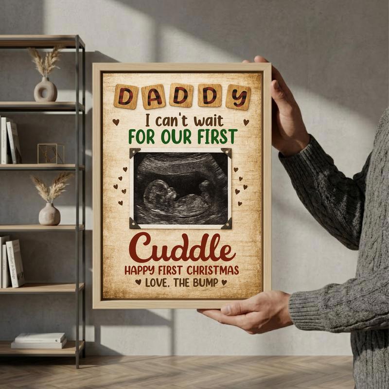 From the Bump - A Rustic Ultrasound Photo Canvas for New Dads From the Bump - A Rustic Ultrasound Photo Canvas for New Dads