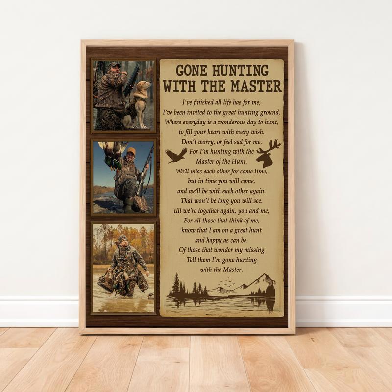 Eternal Woods - Personalized Hunter Memorial Tribute Canvas - Easessy